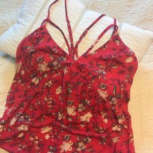 AEO Pink Strappy Tank